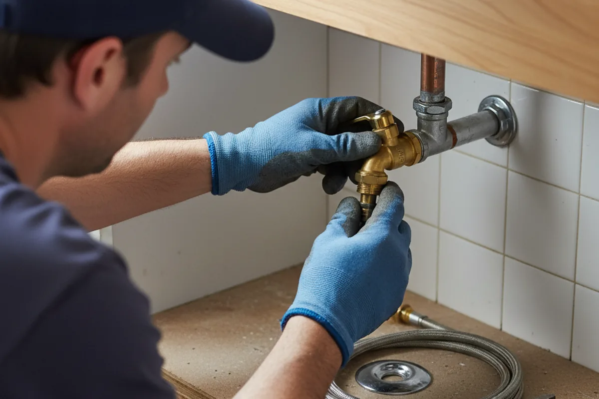 Shutoff valve and fitting work during Faucet and Fixture Repair in Decatur